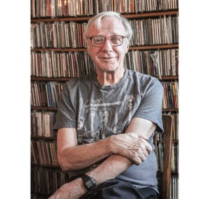 Christgau at home. Image lifted from Brooklyn Magazine profile "The Dean's List"